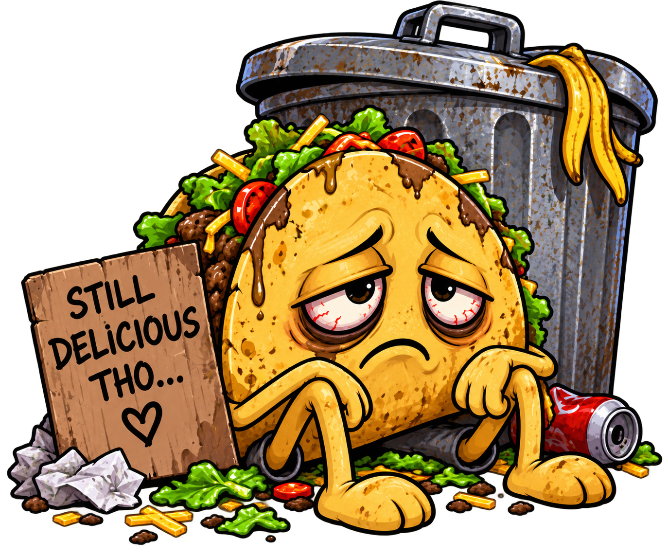 Trashy Taco mascot